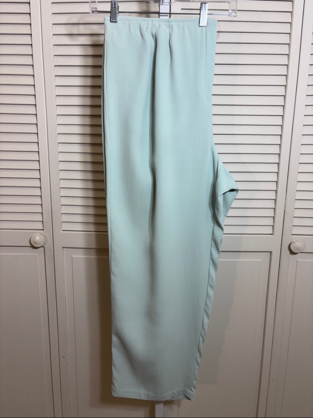 Eileen Fisher Mint Green Straight Leg Stretch Silk Pants 3X